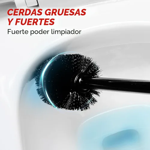 Miniatura 5 de FORASTO- Juego de desatascador y cepillo para inodoro 2 en 1, desatascador con mango alargado, herramientas de limpieza para baño, suministros