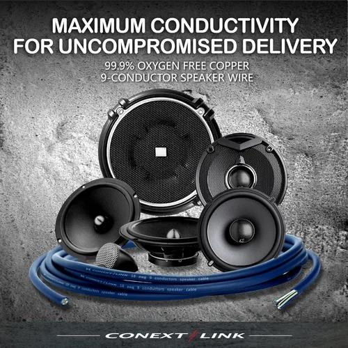 Miniatura 5 de MSC918-20 20 pies 9 conductores Cable de velocidad azul Cable de altavoz Cable primario 18 AWG calibre GA 100% OFC remolque trenzado de cobre (11993)