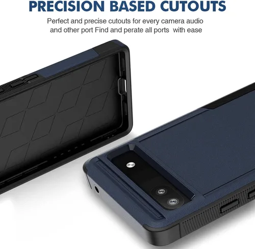 Miniatura 2 de Oumida Funda para Google Pixel 6A, funda de teléfono Dual Guard Pixel 6A, carcasa rígida de silicona híbrida a prueba de golpes, funda protectora