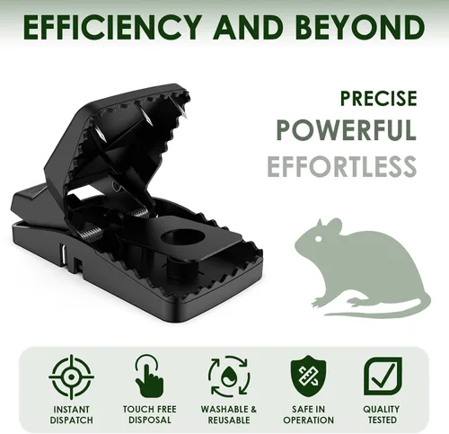 Miniatura 4 de Paquete de 8 trampas imparables para ratas con púas, trampas grandes más fuertes para ratones que matan al instante, envían más roedores más rápido