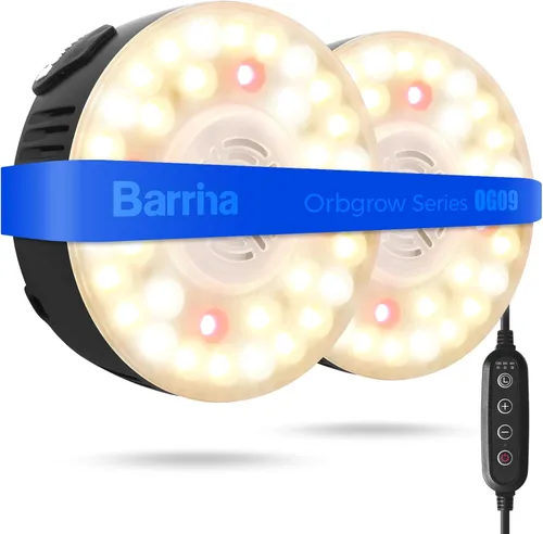 Miniatura 18 de Barrina Orbgrow OG09 Luz de Crecimiento Puck, 5000K 18W (2 x 9W, Equivalente a 270 Vatios), Luz de Espectro Completo para Plantas