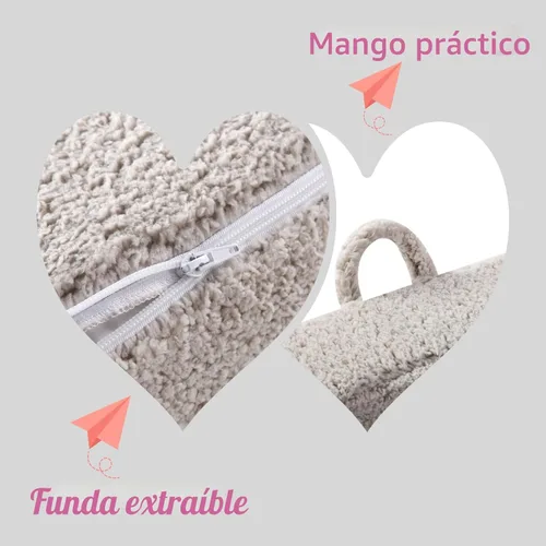 Miniatura 7 de MOMCAYWEX Silla de sherpa suave y cómoda para niños, silla de espuma para niños y niñas, color gris claro
