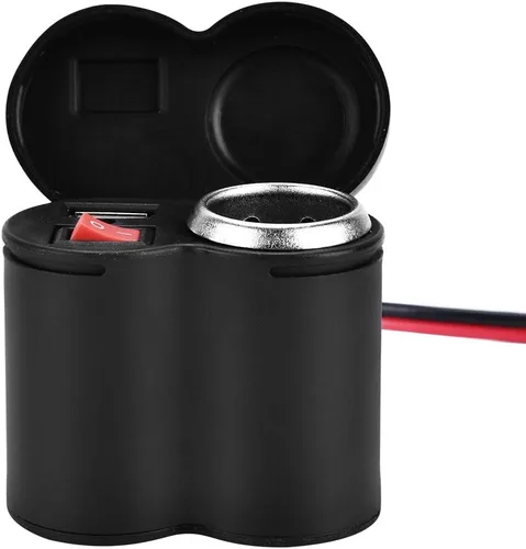 Miniatura 8 de para 12 V. toma de corriente Yctze 12-24V motocicleta impermeable encendedor de cigarrillos enchufe USB toma de corriente toma de corriente