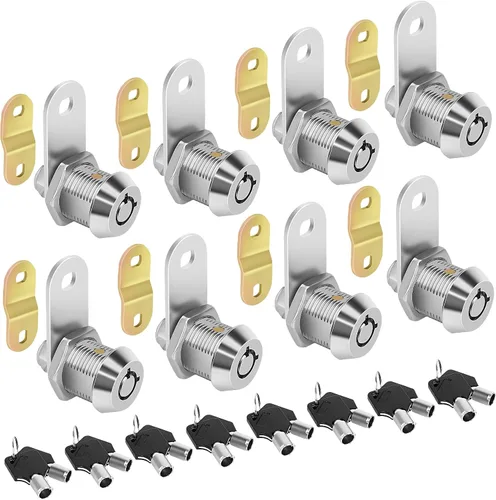 Miniatura 16 de Cerraduras de Leva RV para Puerta de Almacenamiento de 1 Pulgada, Compartimento de RV, 4 Piezas con Llave Igual, Juego de Repuesto para Remolque