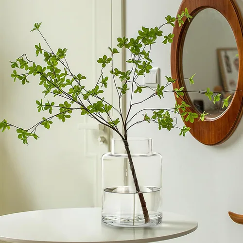 Miniatura 5 de Jarrones de vidrio transparente para centros de mesa, jarrón cilíndrico de vidrio grande de 9 pulgadas para el hogar, boda, fiesta, eventos