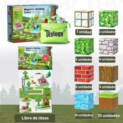 Miniatura 9 de Bloques Magnéticos - Construye Mi Mundo Magnético, Juguetes Magnéticos Artesanales para Niños y Niñas de 3-4, 4-5, 6-8 Años, Juguetes Sensoriales