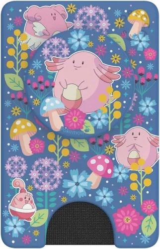 Miniatura 5 de Cartera para teléfono PopSockets con agarre expandible para teléfono, tarjetero para teléfono, Pokémon - Chansey Wonderland