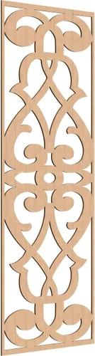 Miniatura 162 de 9 3/8"W x 24 3/8"H x 1/4"T Bellaire Decorativos Paneles de pared de madera calado, abedul