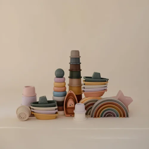 Miniatura 7 de mushie Juguete de tazas apilables Hecho en Dinamarca (Retro)