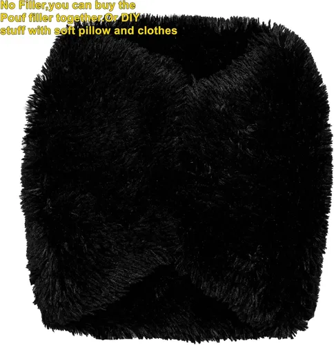 Miniatura 7 de Asuprui Puf otomano para el suelo, reposapiés otomano, sin relleno, 20 x 20 x 12 pulgadas, asiento redondo, puf, silla plegable, almacenamiento