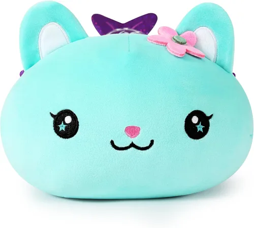 Miniatura 2 de Onsoyours Lindo gatito sirena de peluche de gatito, suave almohada de felpa de gato sirena para niños (sirena de gato azul, 12 pulgadas)