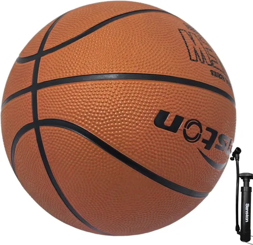 Miniatura 10 de Senston 27.5"/29.5" Balón de baloncesto para exteriores, excelente elasticidad/adherencia, de goma, con bomba, duradero, tamaño 5/7, para hombres