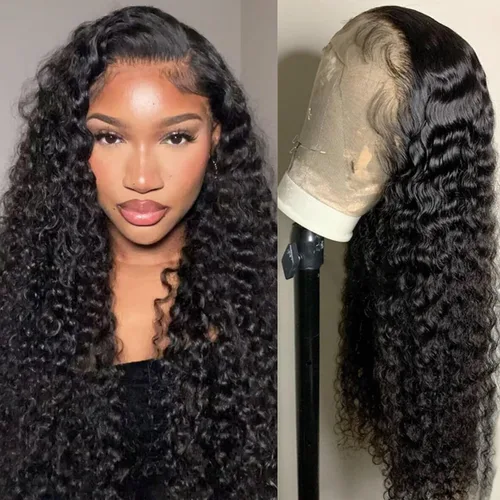 Miniatura 13 de Peluca BOB rizada de cabello humano 220 de densidad 13x4 de encaje frontal HD onda profunda para mujeres negras, sin pegamento, lista para usar