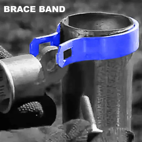 Miniatura 3 de Banda de soporte de 4-1/2 pulgadas para valla de eslabones de cadena, uso para poste/tubería de 4-1/2 pulgadas de diámetro exterior, banda
