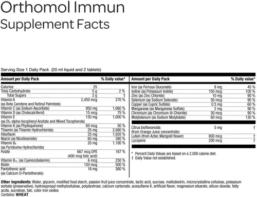 Miniatura 3 de Orthomol Immun, suplemento de apoyo inmune, refuerzo diario del sistema inmunológico, vitaminas A, B, C, D, E, zinc, selenio y yodo, suministro de 7