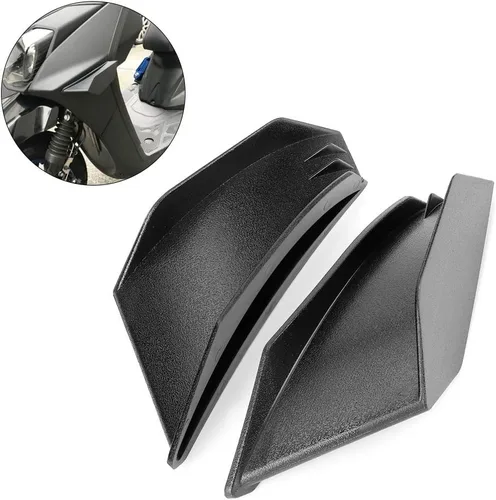 Miniatura 9 de Aleta de motocicleta, aleta de motocicleta, aleta aerodinámica de carenado, 1 par, kit negro/rojo (opcional) apto para para (negro)