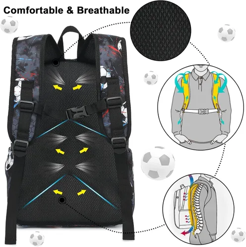 Miniatura 28 de CAMTOP - Conjunto de mochila y lonchera con estampados divertidos para niños de preescolar y primaria), Y0058-2