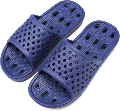 Miniatura 9 de clootess - Zapatos de ducha deslizantes para hombres y mujeres, sandalias de baño con agujeros, sandalias para piscina, gimnasio, dormitorio