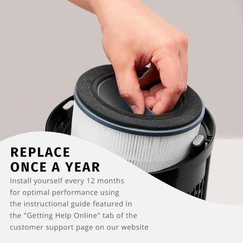 Miniatura 4 de Homedics TotalClean - Filtro de repuesto para purificador de aire tipo HEPA de 360 grados, funciona con purificadores de aire Homedics AP-T10-BK