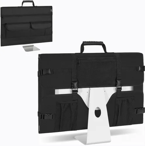 Miniatura 10 de Funda de transporte para monitor, funda de viaje para pantallas LCD de 24 pulgadas y monitores, bolsa protectora para monitor con asa de transporte