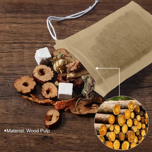 Miniatura 6 de Numola Bolsas de filtro de té sin blanquear para té de hojas sueltas, bolsas de té vacías, papel de filtro de pulpa de madera, bolsa infusora de té