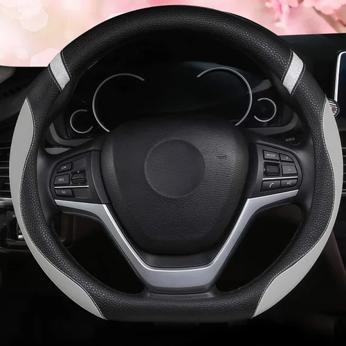 Miniatura 9 de Cxtiy Funda para volante con parte inferior plana en forma de D para mujeres y niñas, elegante accesorio antideslizante para el interior del Rosa