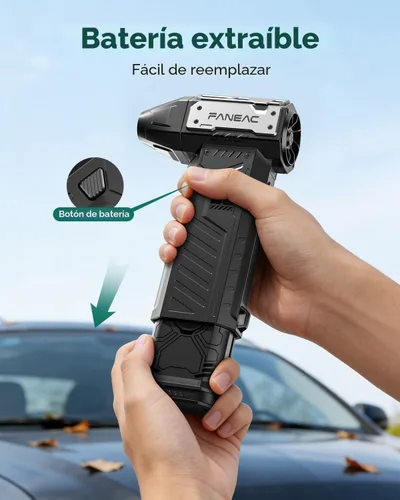 Miniatura 3 de Plumero de aire eléctrico – Paquete de 2 baterías intercambiables, soplador de aire comprimido de 150,000 RPM, plumero de aire inalámbrico de 3