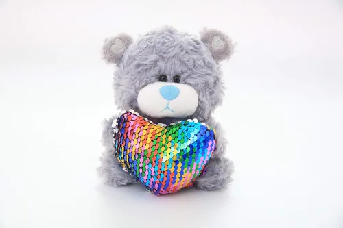 Miniatura 5 de Plushland Qbeba - Oso de peluche de 6 pulgadas, lindo amor, día de San Valentín o sorpresa de Navidad para niños y niñas, tamaño exprimible