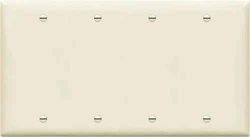 Miniatura 13 de Enerlites Cubierta de Dispositivo en Blanco Placa de Pared, Acabado Brillante, Tamaño 4-Gang 4.50" x 8.19", Policarbonato Termoplástico Irrompible