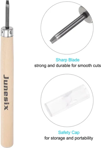 Miniatura 4 de uxcell Cuchillo de tallado de madera, cinceles, acero al carbono 50# de 0.079 pulgadas, pequeño, redondo, esculpir Graver para manualidades