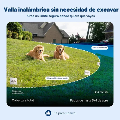 Miniatura 3 de PetSafe Stay + Play Valla inalámbrica, cubre hasta 3/4 de acre, para perros y gatos de más de 5 libras, impermeable y recargable, con sonido