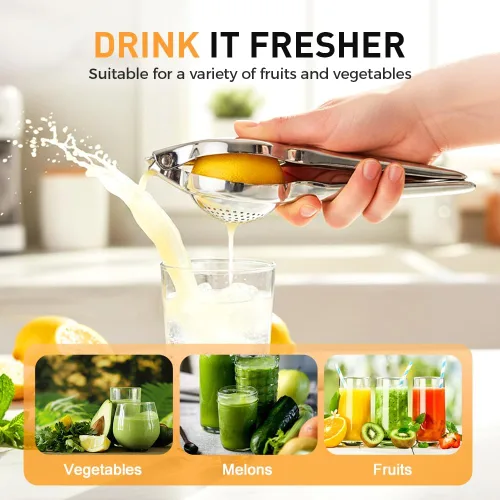 Miniatura 5 de Lemon Squeezer Stainless Steel Citrus Juicer, 2026 New Handheld Juicer for Home Use – Non-Slip Manual Citrus Juicer for Lemons, Oranges, and 1PC