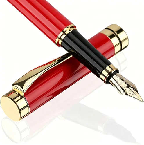Miniatura 7 de Tiankool Pluma Estilográfica de Lujo, Plumín Fino, Exquisito Juego de Regalo de Plumas para Hombres y Mujeres - Incluye 10 Cartuchos de Tinta y Negro