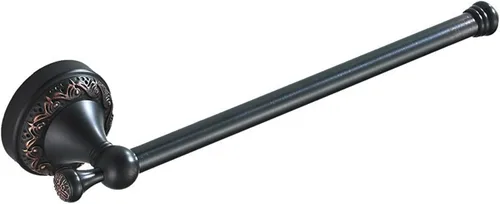 Miniatura 16 de Barra doble para toallas de bronce aceitado frotado de latón, ajustable de 15.5 a 27.5 pulgadas, soporte de barra para toallas de baño para portador