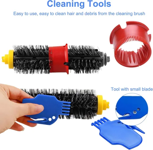 Miniatura 6 de Para Roomba 600 Series piezas de repuesto 32 piezas, kit combinado con cepillo lateral y filtros, cepillo para alfombras de pelo de mascotas, suelos