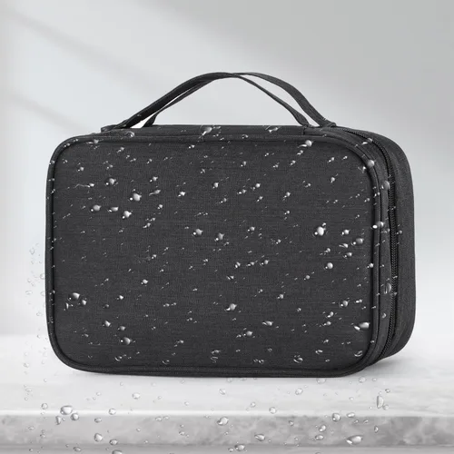 Miniatura 4 de Etercycle Neceser de viaje compacto para mujeres y hombres, organizador de ducha colgante impermeable con gancho, bolsa de lavado plegable portátil