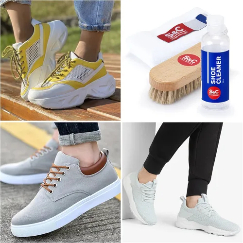 Miniatura 5 de Kit limpiador de zapatos de viaje, kit de limpieza de zapatos premium de 3.5 onzas para cuero, gamuza, nobuck y blancos