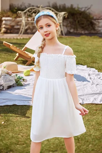 Miniatura 6 de Arshiner Vestido casual de verano sin mangas para niñas de 4 a 13 años