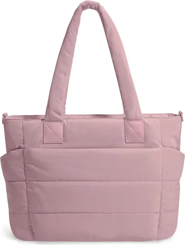 Miniatura 18 de Bolso de mano acolchado para mujer, bolso grande de enfermera, bolso de hombro con cremallera para trabajo y viajes