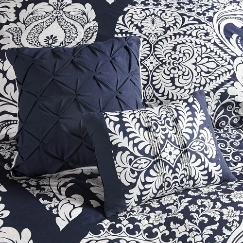 Miniatura 16 de Madison Park Vienna - Juego de edredón 100 % algodón, diseño clásico tradicional, acogedora funda de edredón para todas las estaciones, fundas a