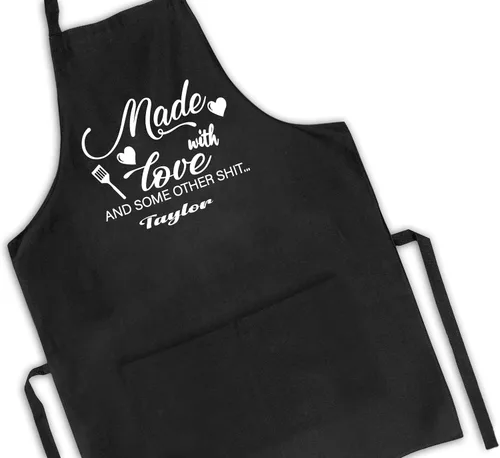 Miniatura 2 de Delantales divertidos personalizables para mujeres y hombres, delantal de cocina personalizado con 2 bolsillos, bonitos regalos para hornear