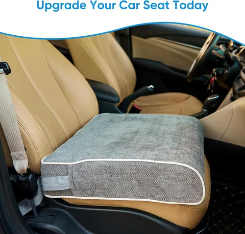 Miniatura 5 de Cojín de asiento de espuma viscoelástica XL de 4 pulgadas de grosor, cojín para silla de oficina extra grande para aliviar el dolor de coxis, espuma