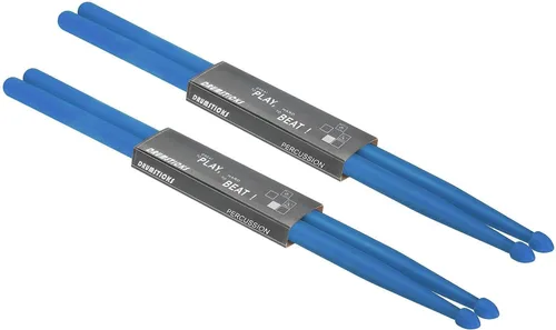 Miniatura 9 de PATIKIL Baquetas de nylon 5A plástico antideslizante mango tambor palo para adultos batería electrónica instrumento musical percusión negro 2 pares