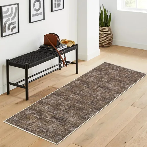 Miniatura 62 de RUGSREAL - Tapete pequeño de 2x3 con base de goma, resistente a las manchas, moderno, color liso, contemporáneo lavable, para la entrada, sala