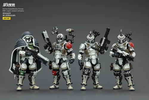 Miniatura 3 de JoyToy 1/18 - Juego de 4 figuras de acción de mecha, fuerzas expedicionarias de dolor, 9ª legión, compañía de asalto, sargento mayor, asaltante
