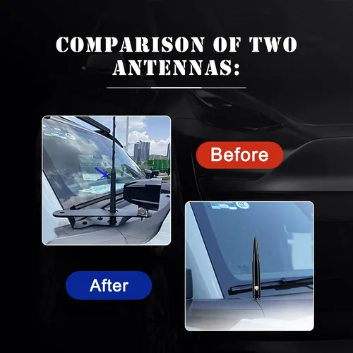 Miniatura 4 de Pack-1 - Antena tipo bala para automóvil, poste de antena de calavera de 5.4 pulgadas para GM Chevy Silverado 1500 2500 3500 HD Avalanche GMC Sierra