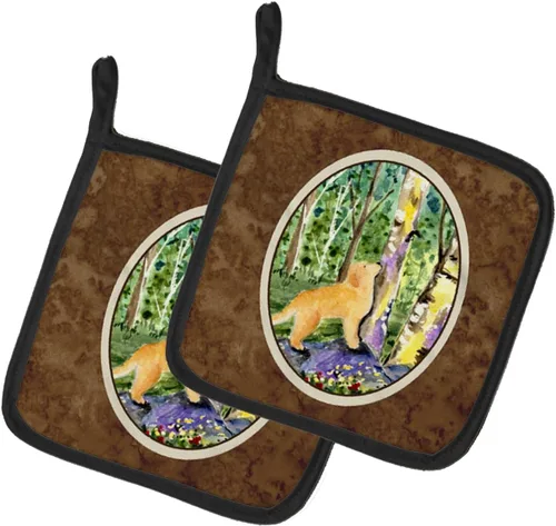 Miniatura 148 de Caroline's Treasures SS8617PTHD - Juego de soportes para ollas de cocina resistentes al calor, almohadillas calientes para horno para cocinar, Husky