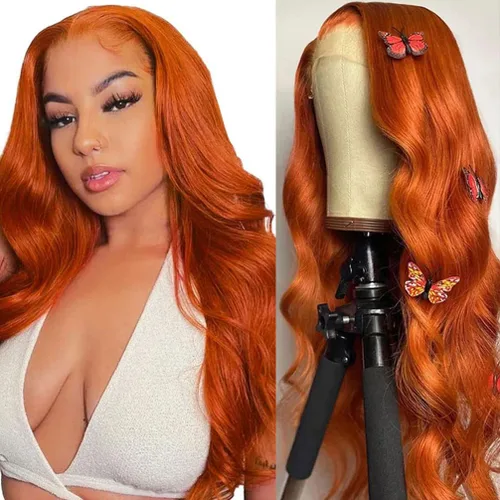 Miniatura 43 de Srakuw Wear and Go - Pelucas de cabello humano sin pegamento, precortadas con encaje frontal, pelucas para mujeres negras, sin pegamento, onda