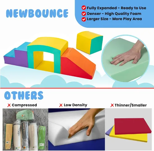 Miniatura 3 de New Bounce Juguetes de escalada para niños pequeños, juego suave para niños, bloques de escalada de espuma, equipo de gimnasio suave y seguro, ideal