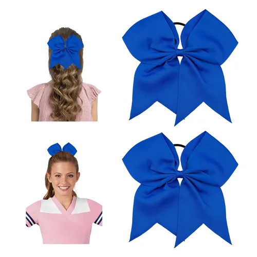 Miniatura 18 de Lazos de animación, lazo negro para animadoras, lazos de animadora para animadoras, lazos de animadora, 2 lazos grandes de 8 pulgadas para niñas